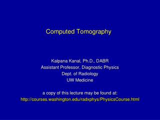 Computed Tomography