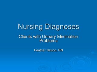 Nursing Diagnoses
