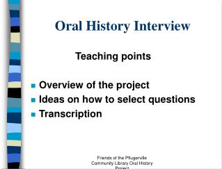 Oral History Interview