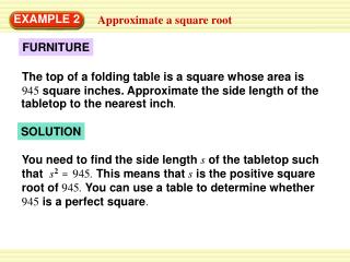 Approximate a square root