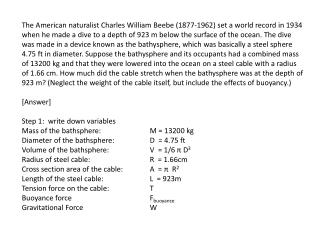 Step 2: find the corresponding physical models Model 1: 	Elastic rod for the steel cable: