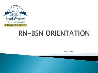 RN-BSN ORIENTATION