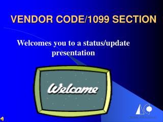 VENDOR CODE/1099 SECTION