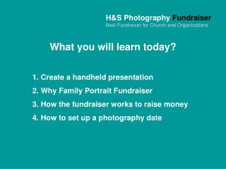 H&amp;S Photography Fundraiser Best Fundraiser for Church and Organizations