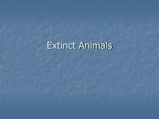 Extinct Animals