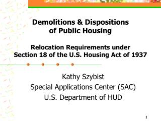 Kathy Szybist Special Applications Center (SAC) U.S. Department of HUD