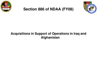 Section 886 of NDAA (FY08)