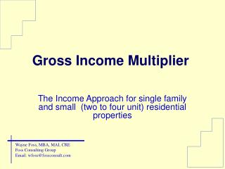 Gross Income Multiplier