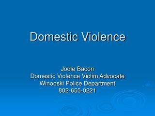 Domestic Violence