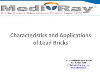 C haracteristics and Applications of Lead B ricks