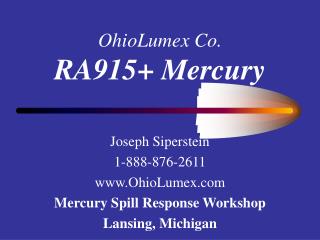 OhioLumex Co. RA915+ Mercury