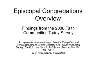 Episcopal Congregations Overview