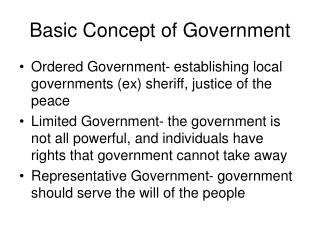 Basic Concept of Government