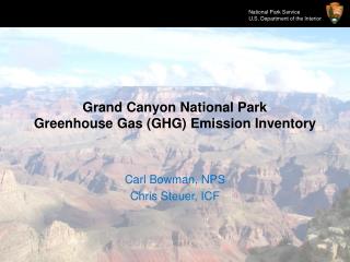 Grand Canyon National Park Greenhouse Gas (GHG) Emission Inventory