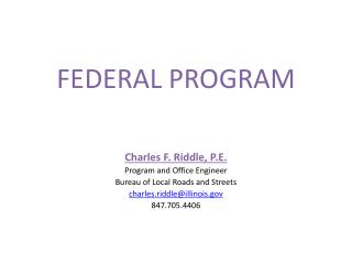 FEDERAL PROGRAM