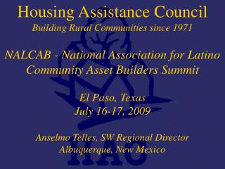 Housing Assistance Council