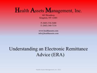 Understanding an Electronic Remittance Advice (ERA)