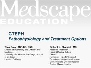 CTEPH Pathophysiology and Treatment Options