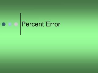 Percent Error