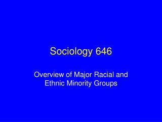 Sociology 646