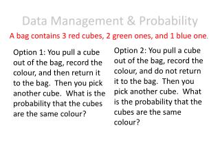 Data Management &amp; Probability