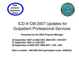 ICD-9-CM 2007 Updates for Outpatient Professional Services