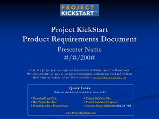 Project KickStart Product Requirements Document