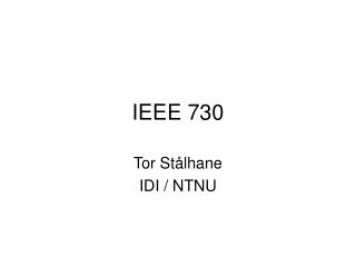 IEEE 730