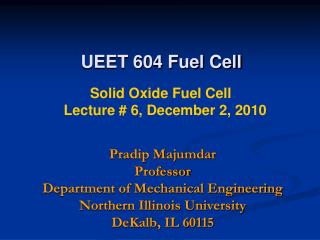 UEET 604 Fuel Cell