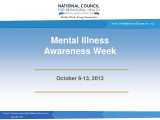 Mental Illness Awareness Week