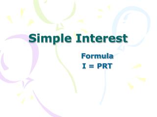 Simple Interest