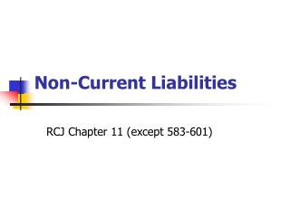 Non-Current Liabilities