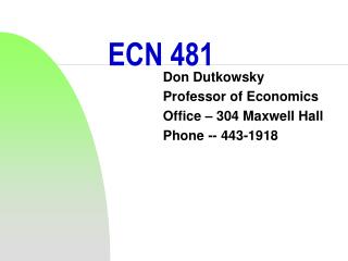 ECN 481