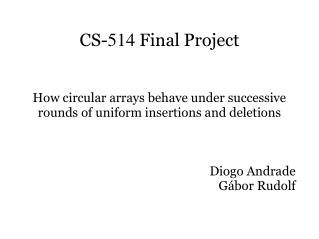 CS- 514 Final Project