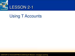 LESSON 2-1