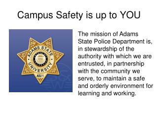 Campus Safety is up to YOU