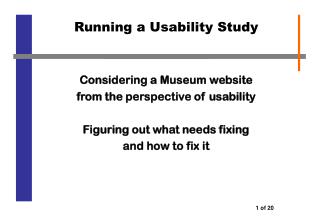 Running a Usability Study