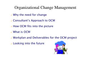 Why the need for change Consultant’s Approach to OCM How OCM fits into the picture What is OCM