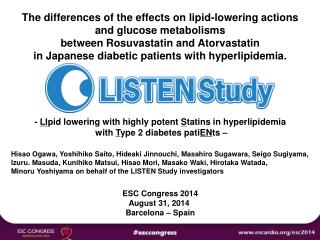 The differences of the effects on lipid-lowering actions and glucose metabolisms
