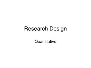 Research Design