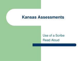 Kansas Assessments