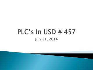 PLC’s In USD # 457