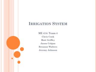 Irrigation System