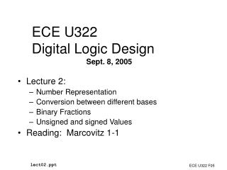 ECE U322 Digital Logic Design