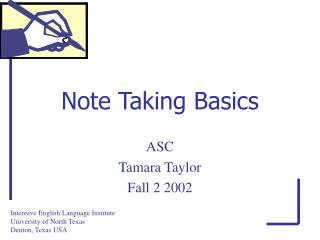 Note Taking Basics