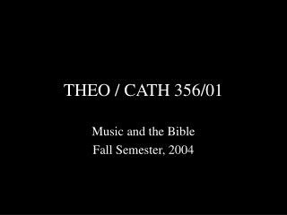 THEO / CATH 356/01