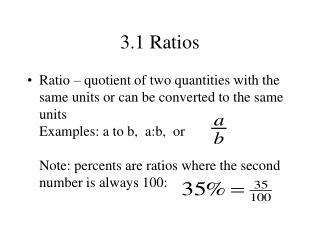 PPT - 3.1 Ratios PowerPoint Presentation, free download - ID:6798879