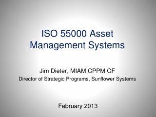 ISO 55000 Asset Management Systems