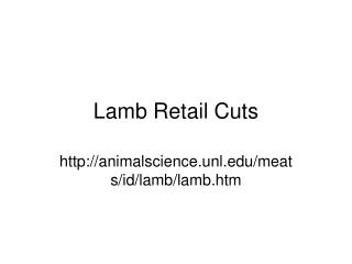 Lamb Retail Cuts