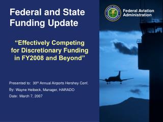 Federal and State Funding Update